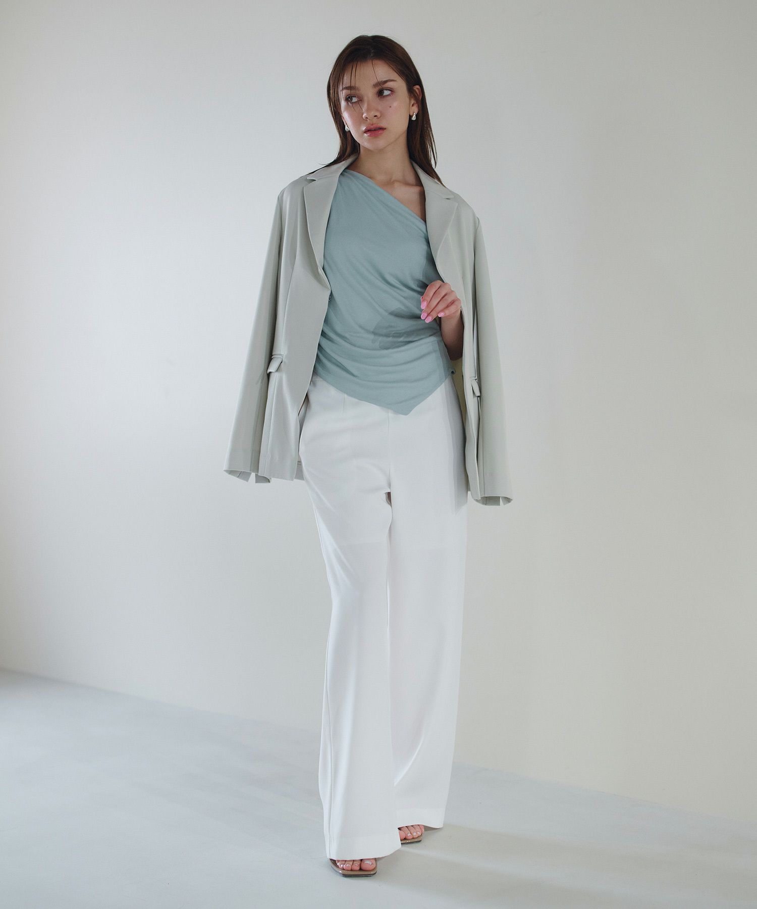 アシンメトリー オフショル プルオーバー KINO THE KEI