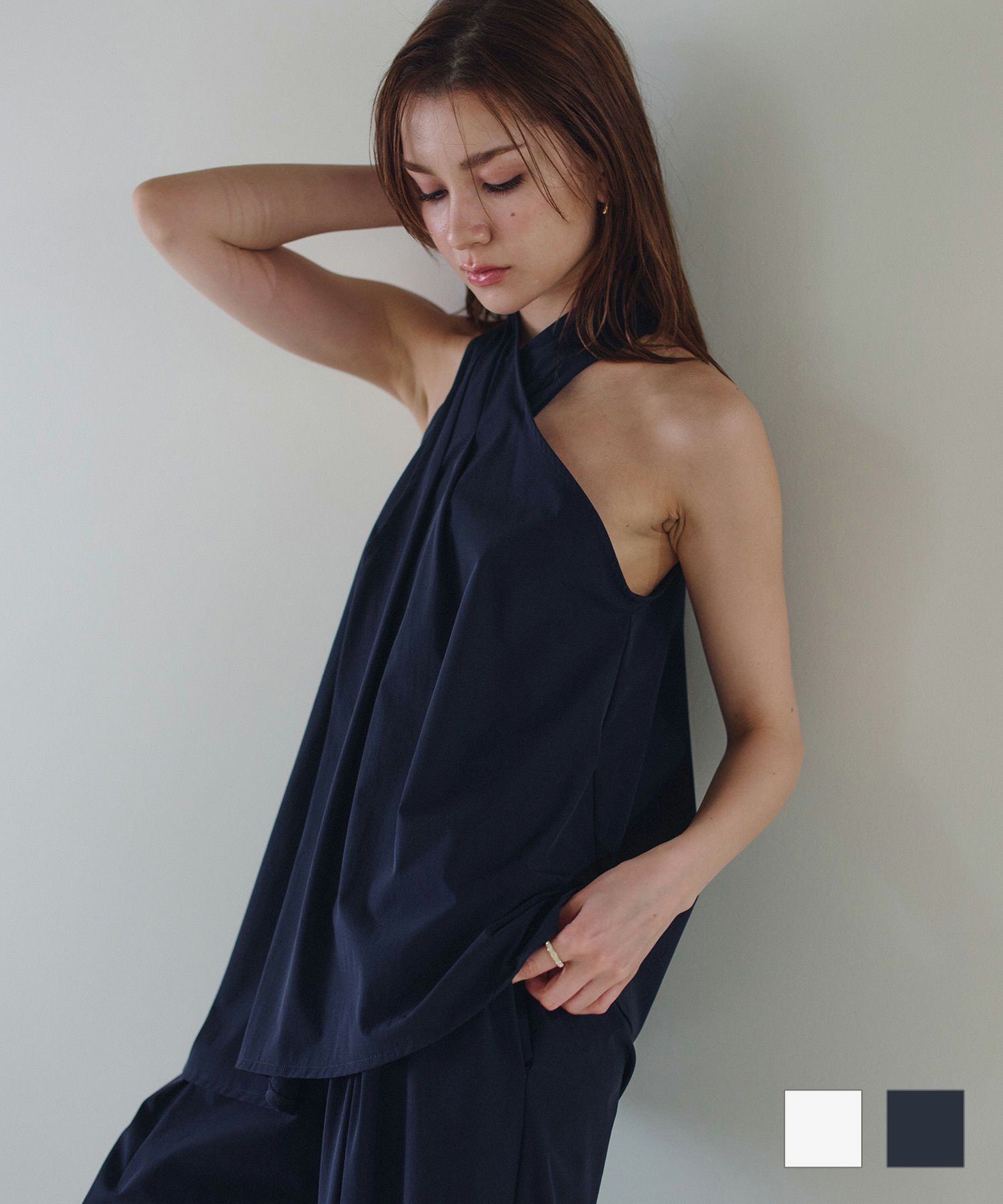 ホルター アシンメトリー ブラウス KINO THE KEI