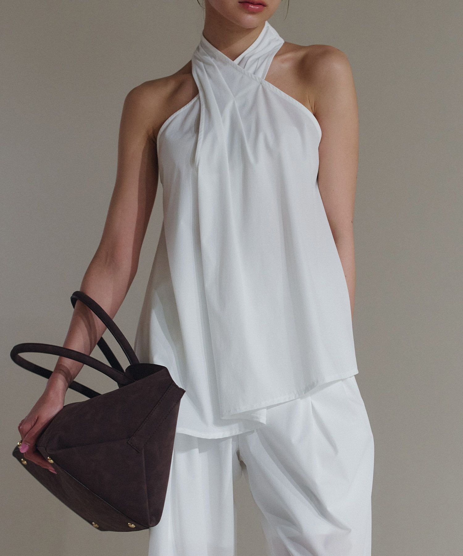 ホルター アシンメトリー ブラウス KINO THE KEI