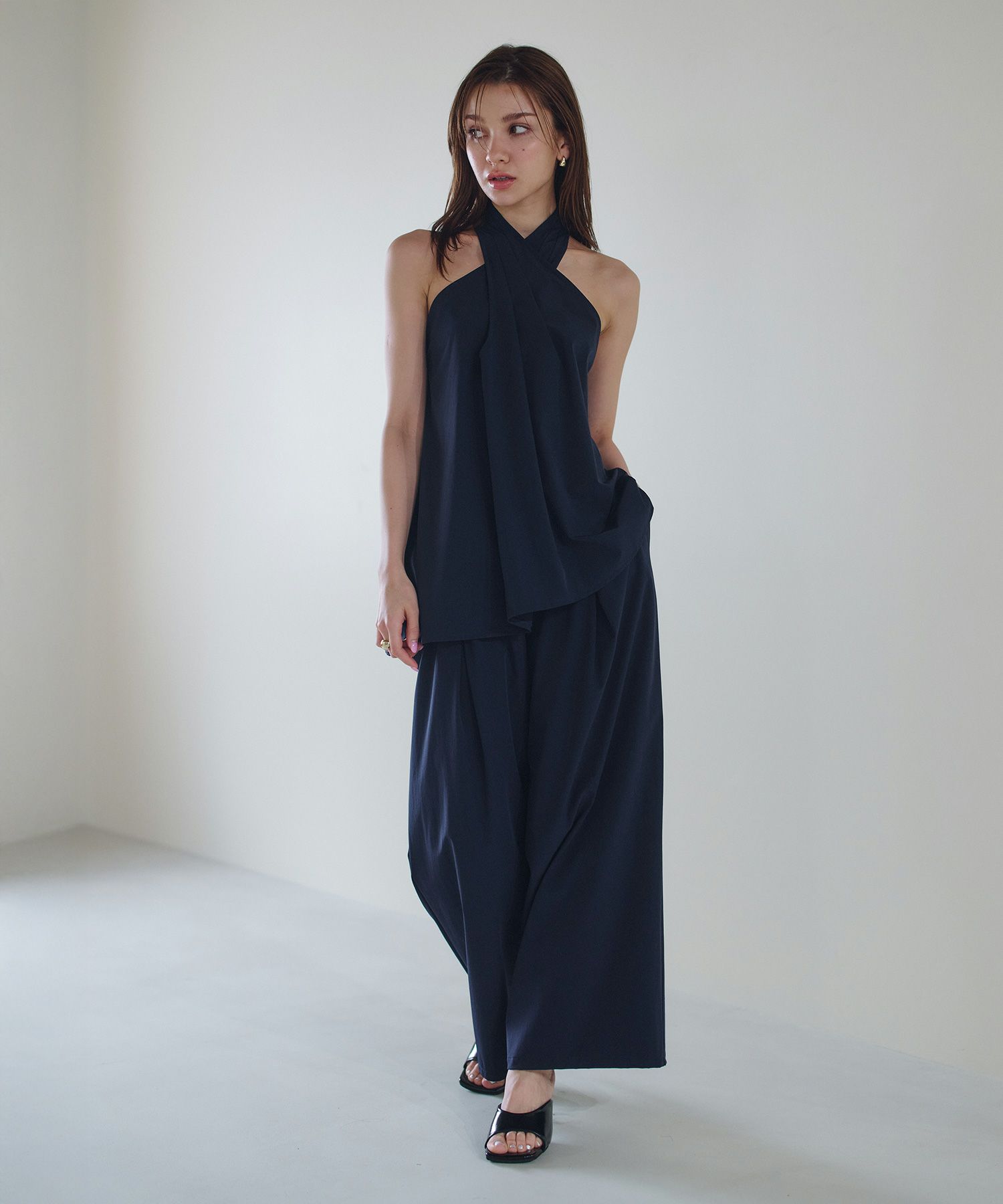 ホルター アシンメトリー ブラウス KINO THE KEI