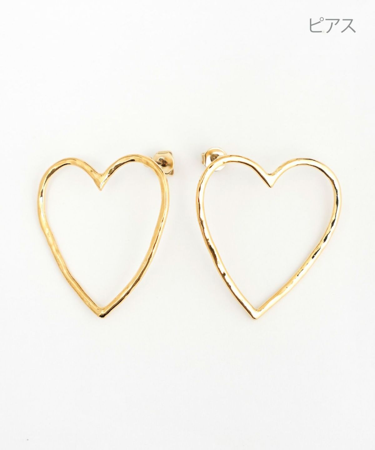 ハート フレーム ピアス イヤリング Heart Flame Pierce Earring