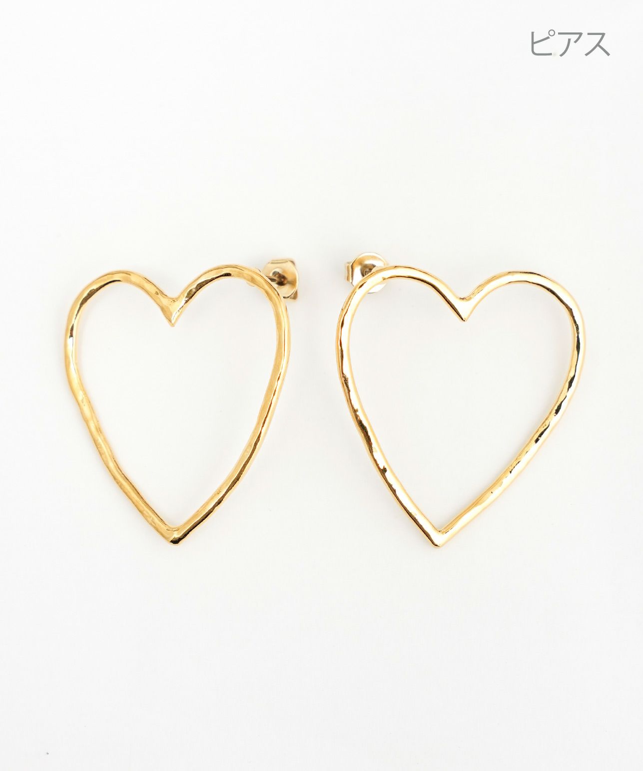 ハート フレーム ピアス イヤリング Heart Flame Pierce Earring