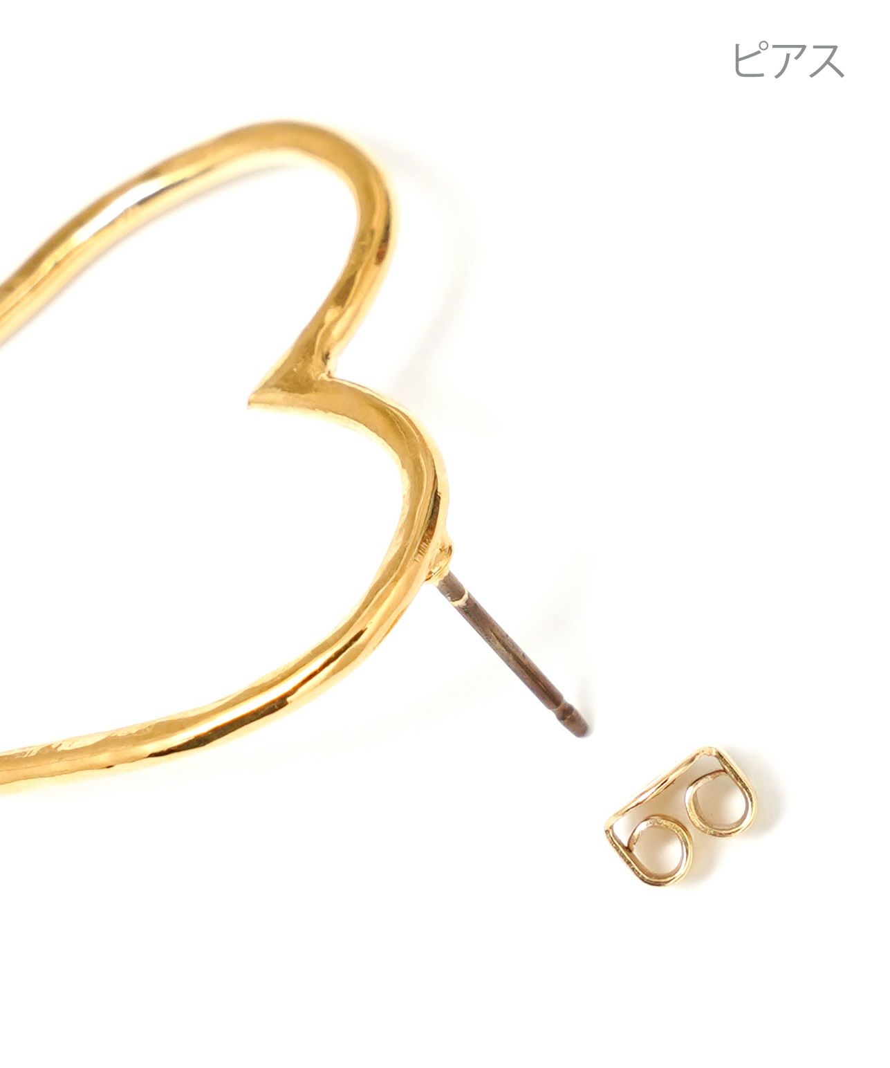 ハート フレーム ピアス イヤリング Heart Flame Pierce Earring