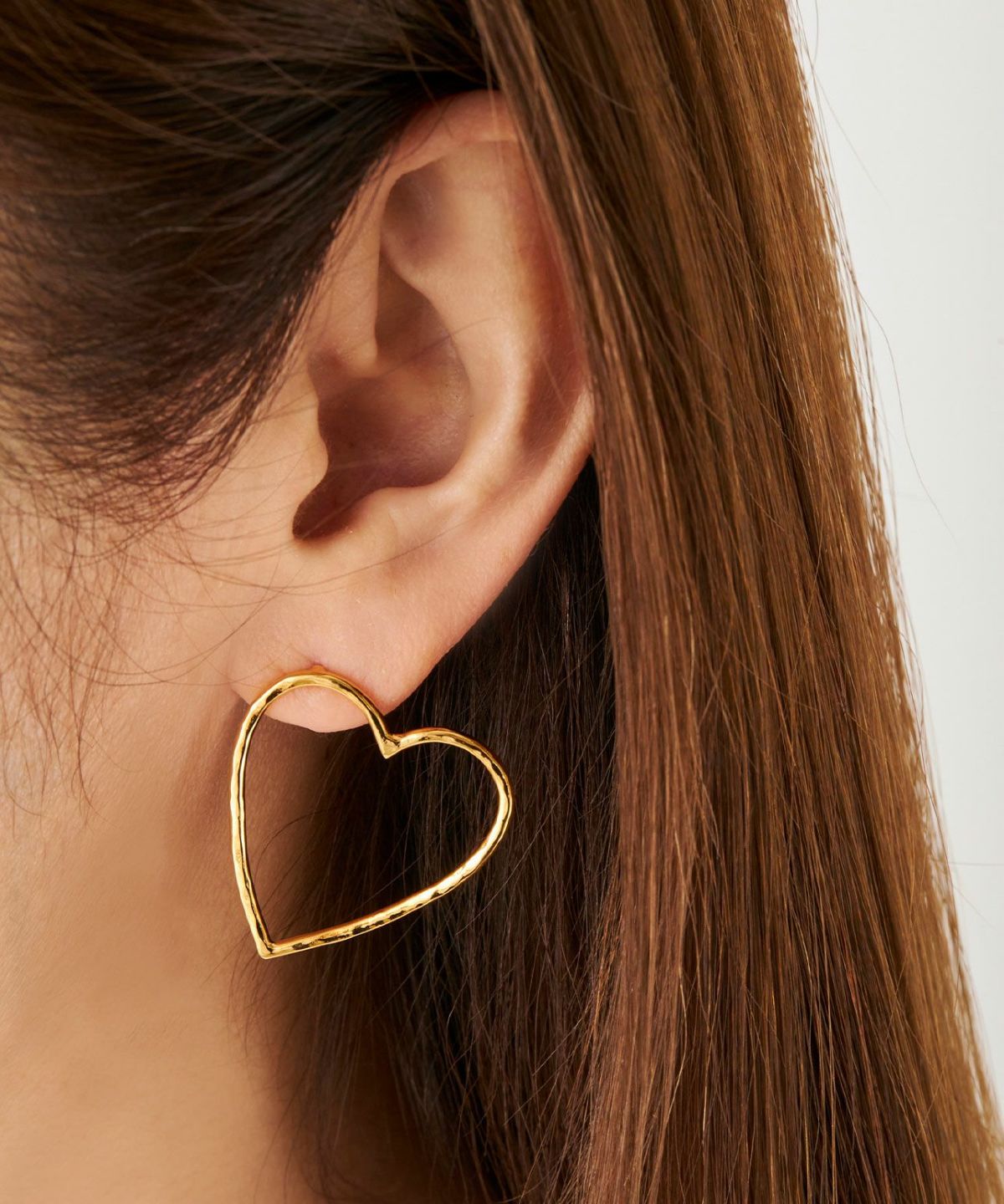 ハート フレーム ピアス イヤリング Heart Flame Pierce Earring