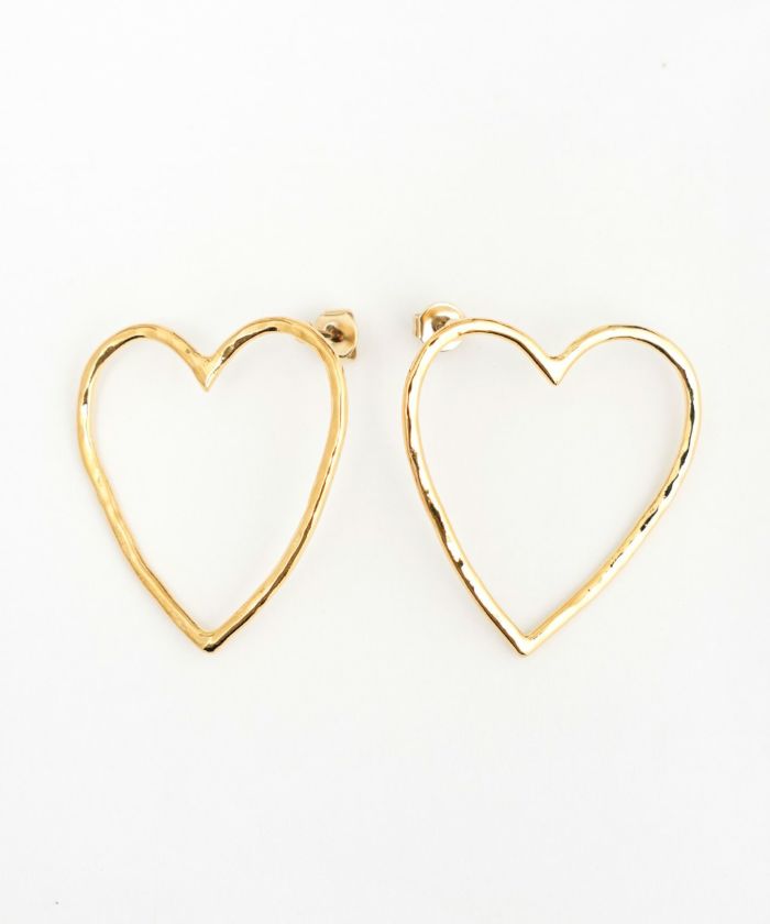 ハート フレーム ピアス イヤリング Heart Flame Pierce Earring