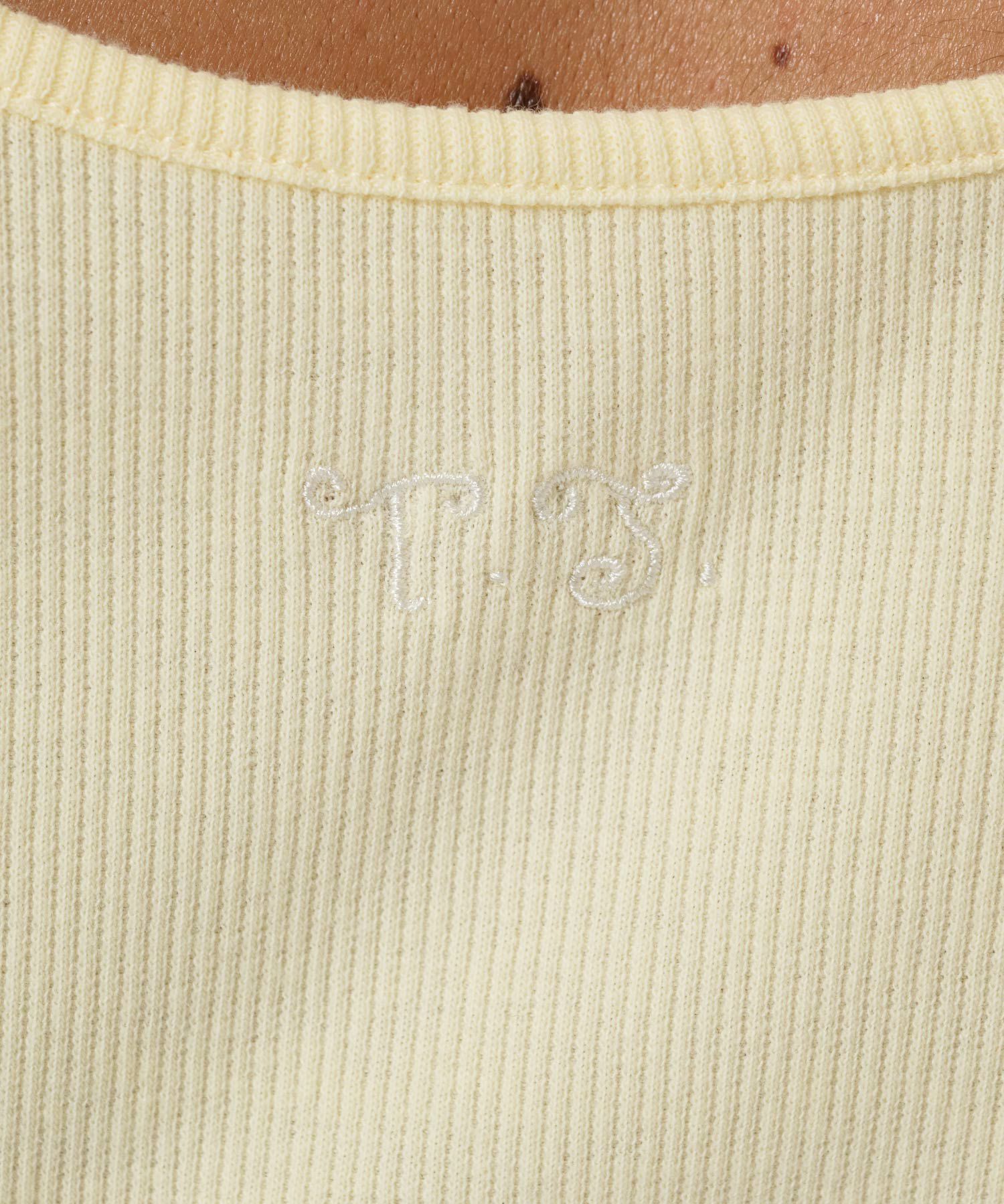 トップス/Tシャツ/ボートネック/イエロー