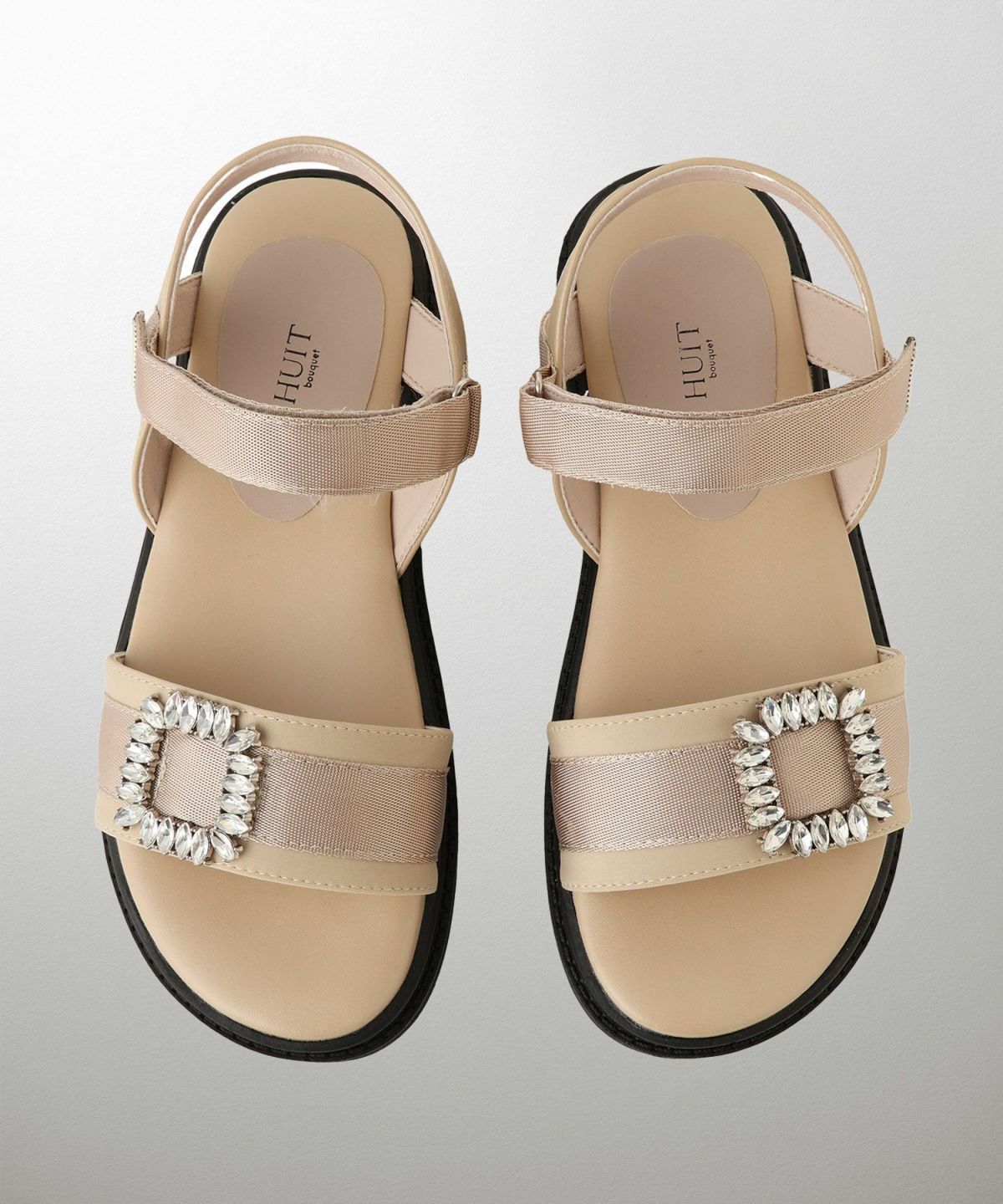 セレクト サンダル スポーツサンダル 厚底 サテン 歩きやすい シルバー ベージュ ブラック S M L LL