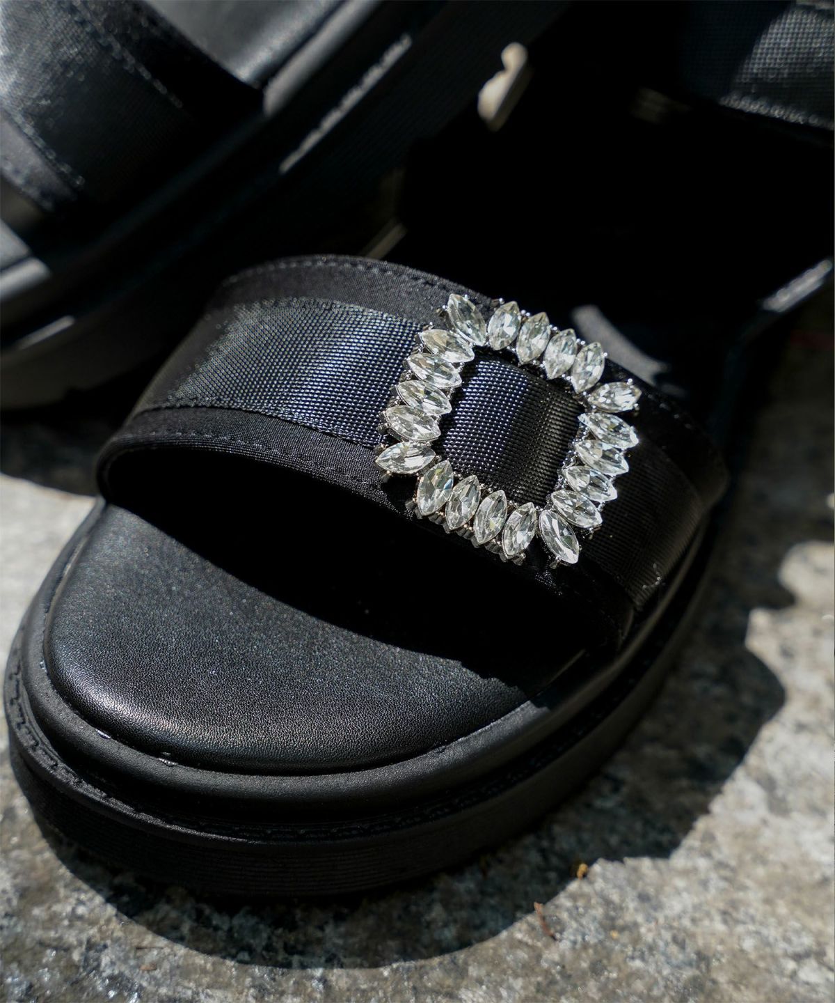 セレクト サンダル スポーツサンダル 厚底 サテン 歩きやすい シルバー ベージュ ブラック S M L LL