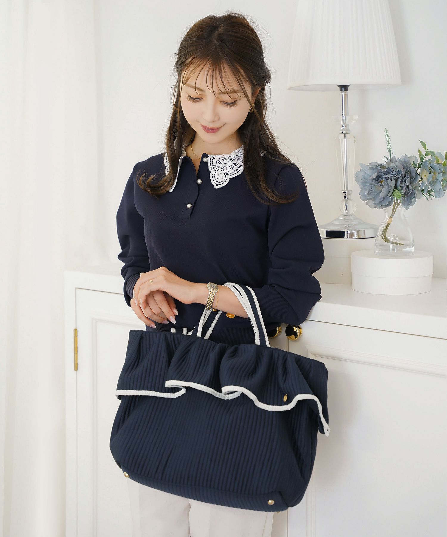 Mi.SHOP..♡⚠️プロフィール必読☆ヌビフリルトートバッグLarge Mi