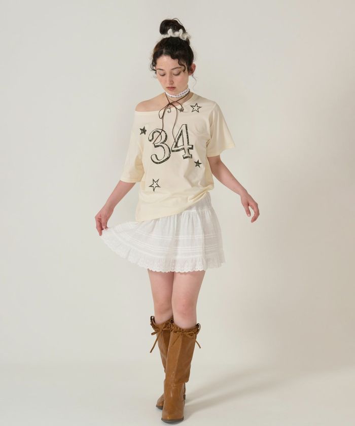 トップス/Tシャツ/オフショル/アイボリー