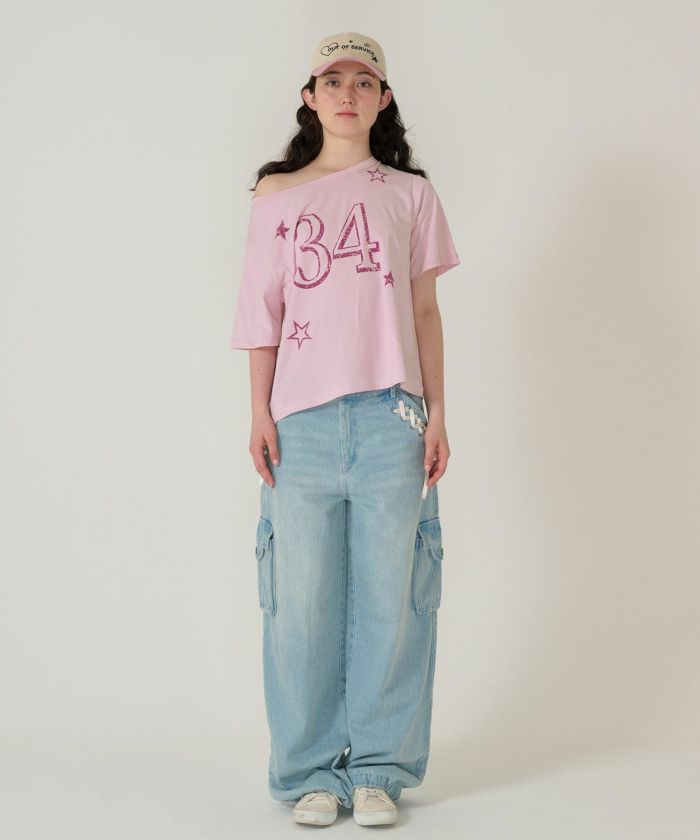 オーバーサイズ プリントTシャツ TINA：JOJUN 全2色｜tnj521