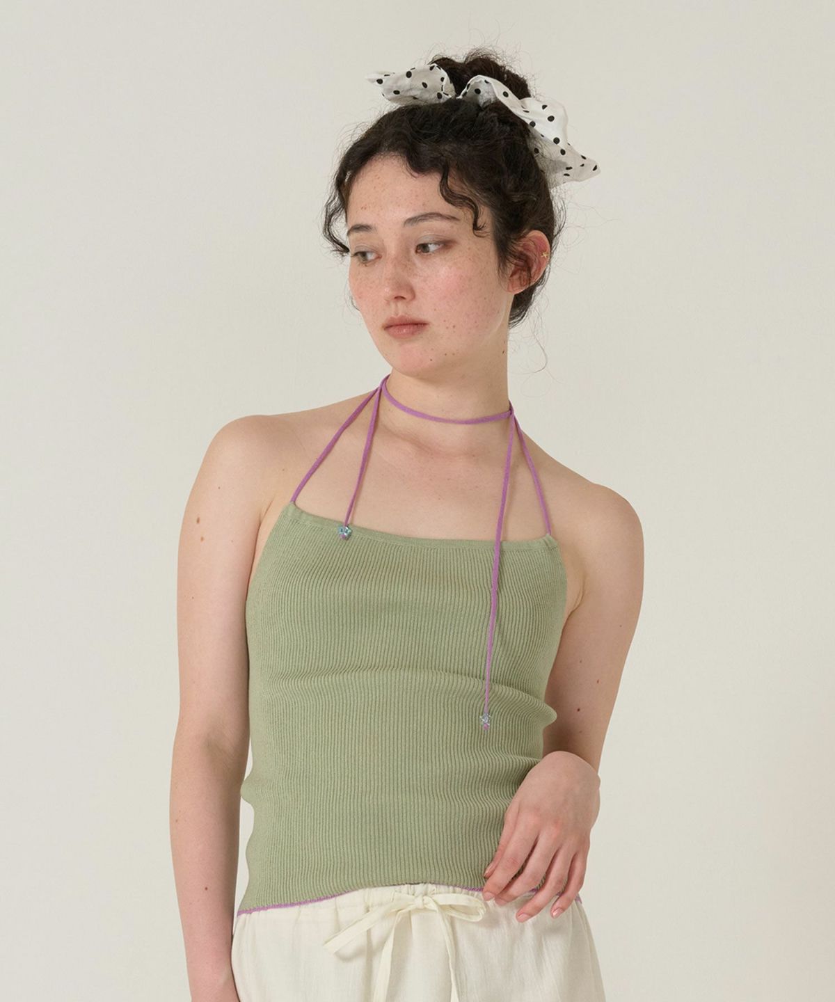 ホルターネック/トップス/グリーン