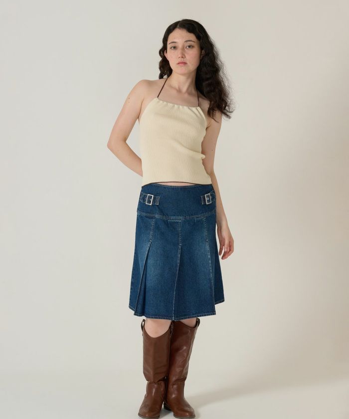 トップス yuukou 3-739960]Midi Umi(ミディウミ) sheer swing top shirt シアー