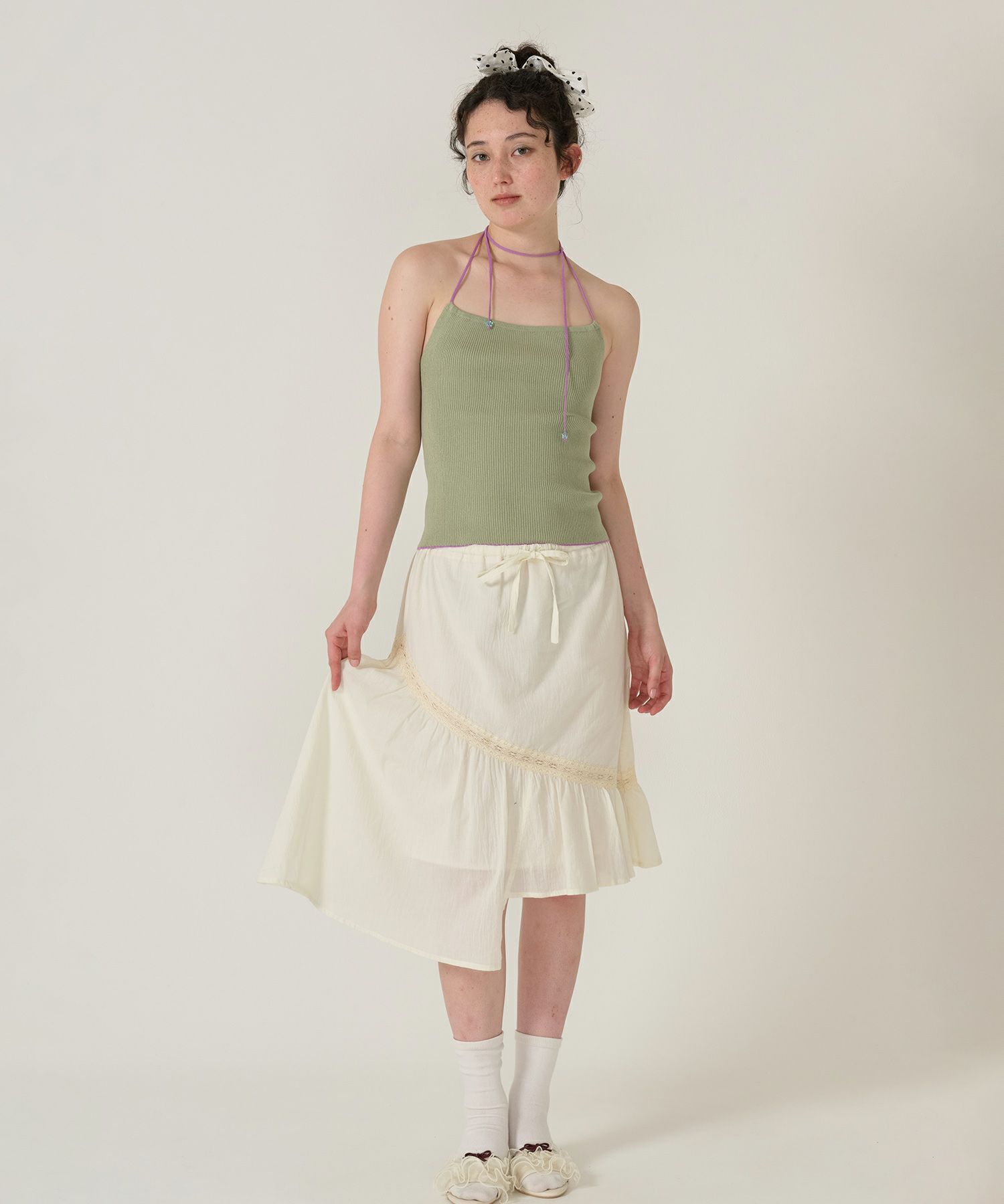 ホルターネック/トップス/グリーン