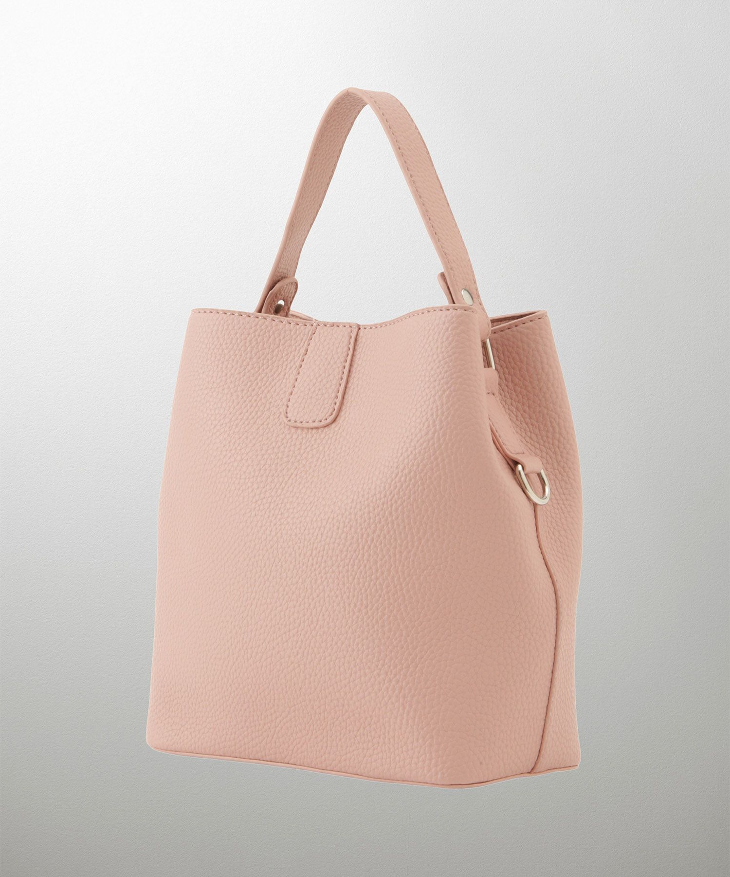 セレクト レディース バッグ 合皮 きれいめ ショルダー 2way アイボリー/ピンク/サックス/ブラック/フリー/合成皮革/ポリエステル