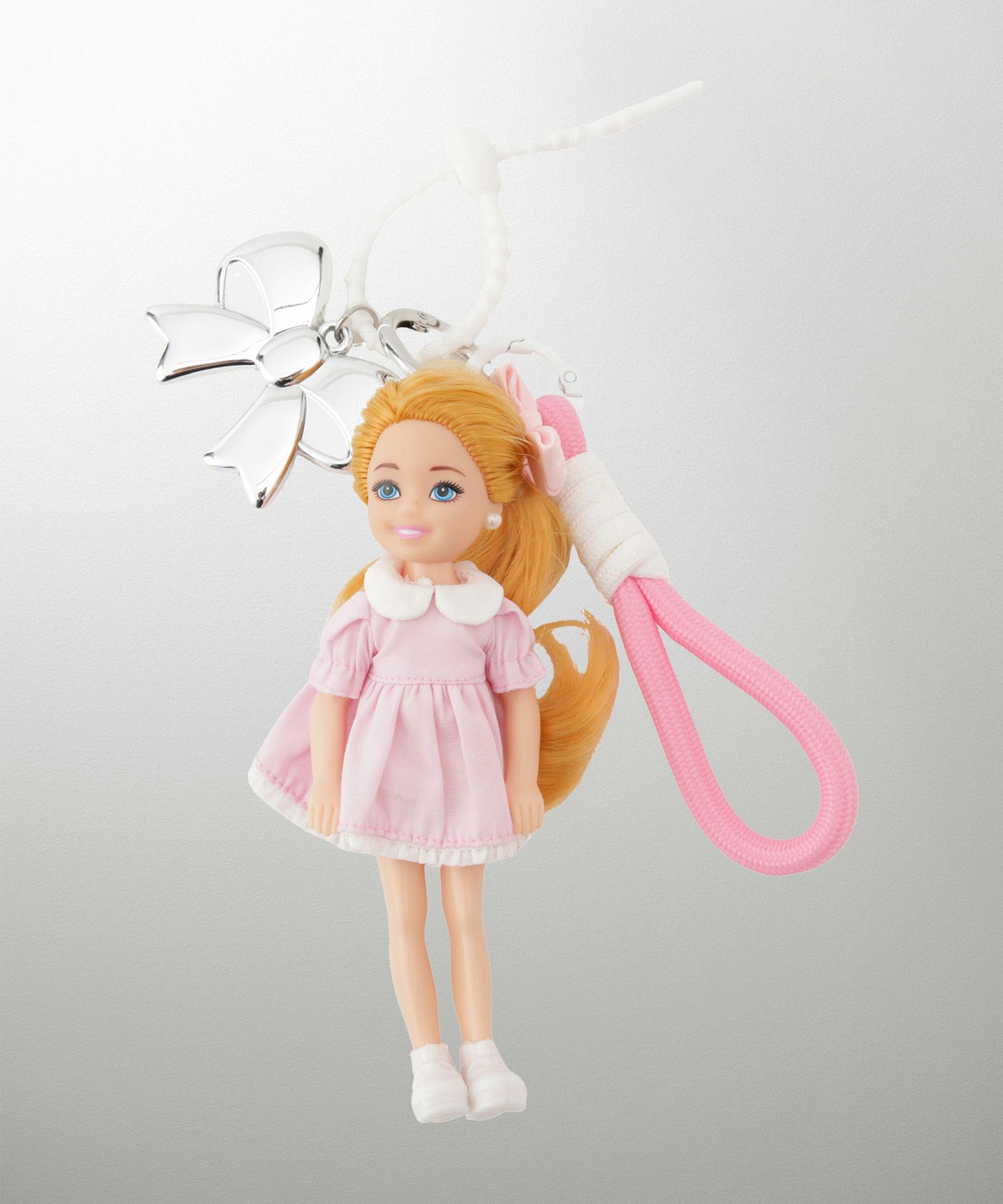 セレクト レディース グッズ 小物 人形 ドール チャーム キーホルダー ピンク ブラック おしゃれ 大人可愛い