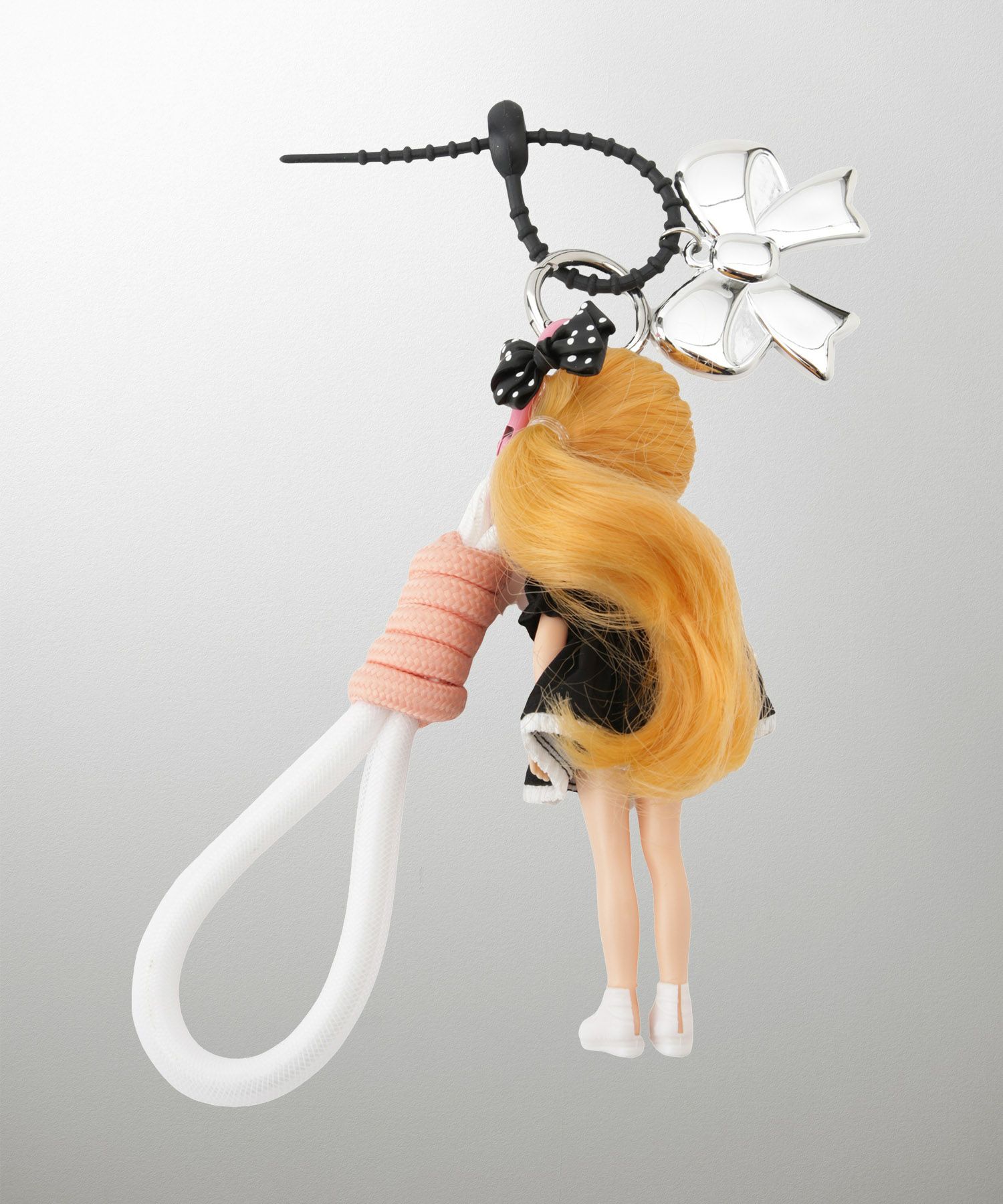 セレクト レディース グッズ 小物 人形 ドール チャーム キーホルダー ピンク ブラック おしゃれ 大人可愛い