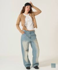 デニム/ブルー/ローライズ/パンツ