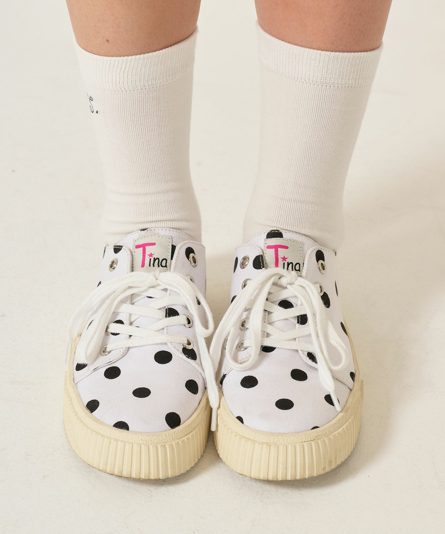 ドット柄 キャンバススニーカー TINA：JOJUN 全2色｜tnj933-1098【4