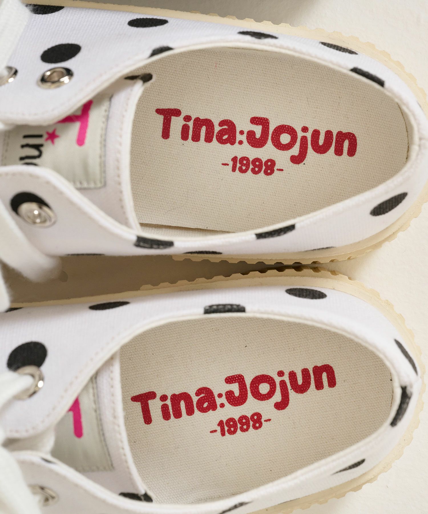 スニーカー/シューズ/ドット/ホワイト