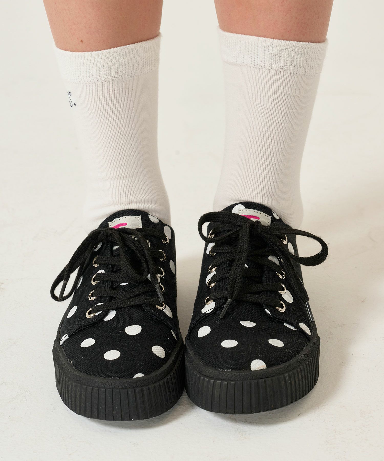 スニーカー/シューズ/ドット/ブラック