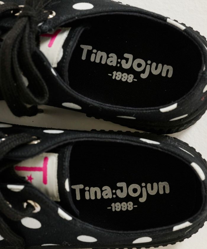 ドット柄 キャンバススニーカー TINA：JOJUN 全2色｜tnj933-1098