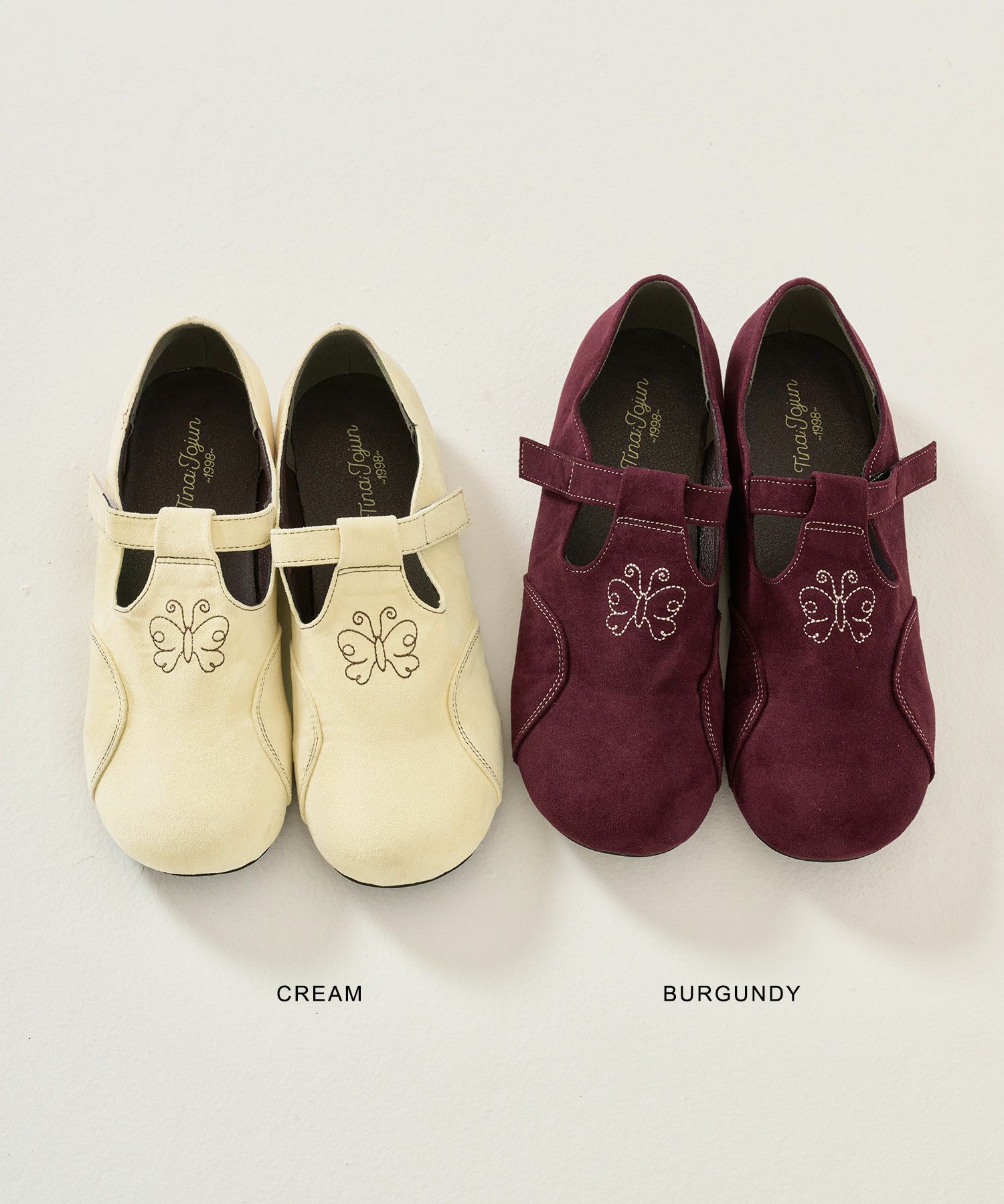 刺繍入り フェイクスエード シューズ TINA：JOJUN 全2色｜tnj933-1086