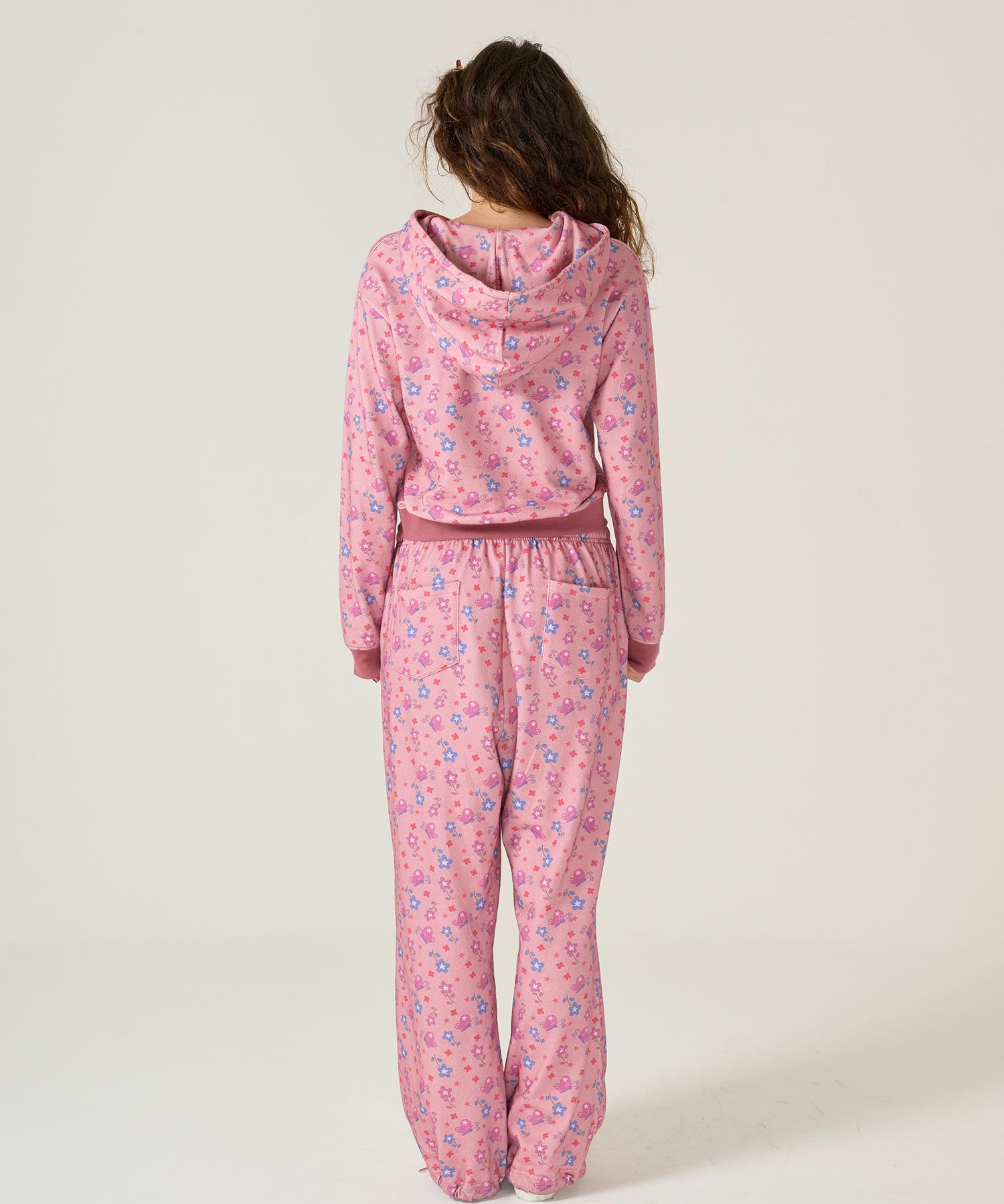 パンツ/スウェット/花柄/ピンク