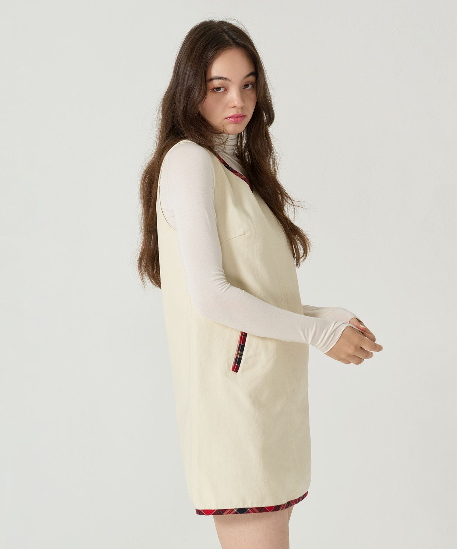 チェック/ジャンスカ/ワンピース