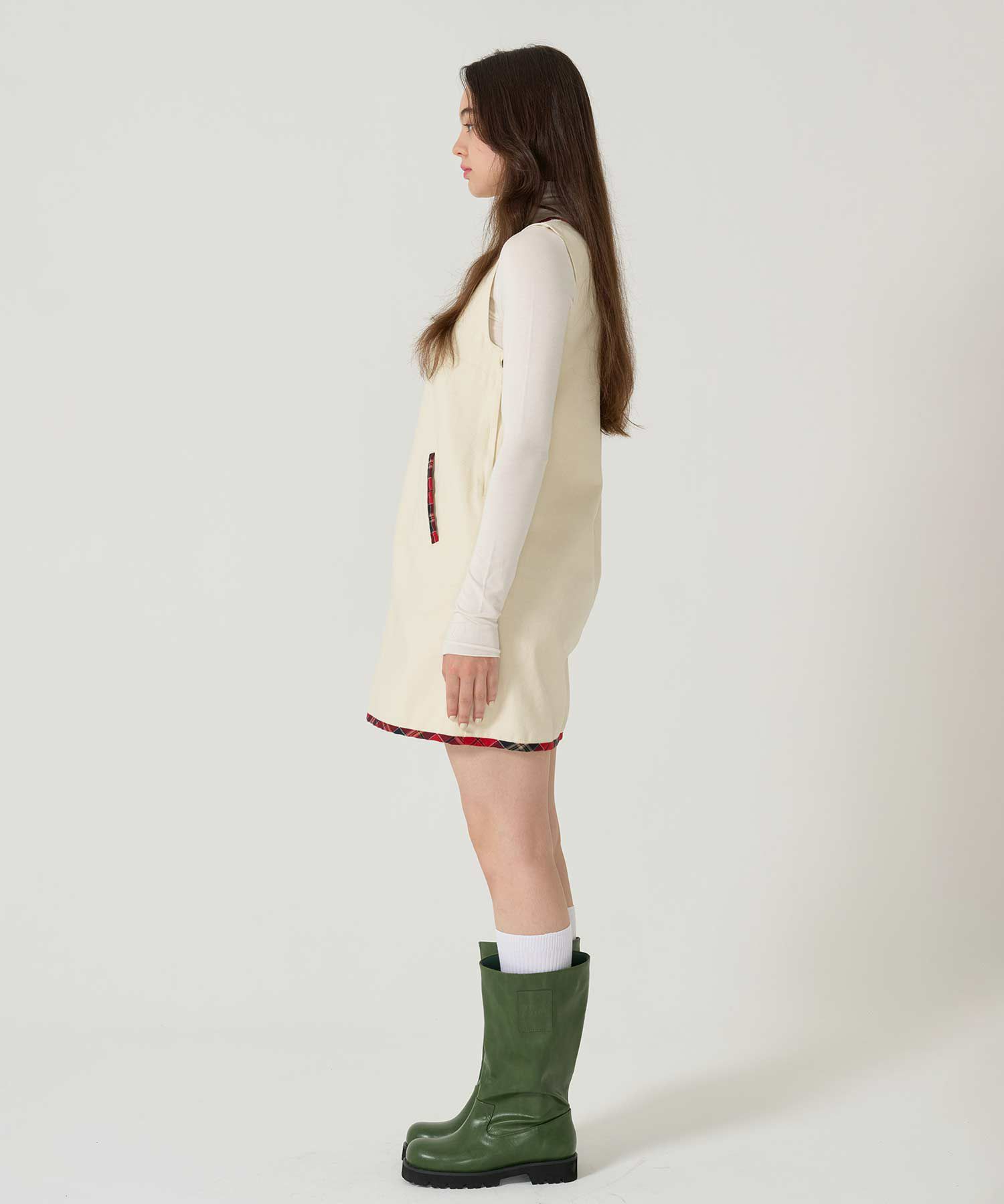 チェック/ジャンスカ/ワンピース