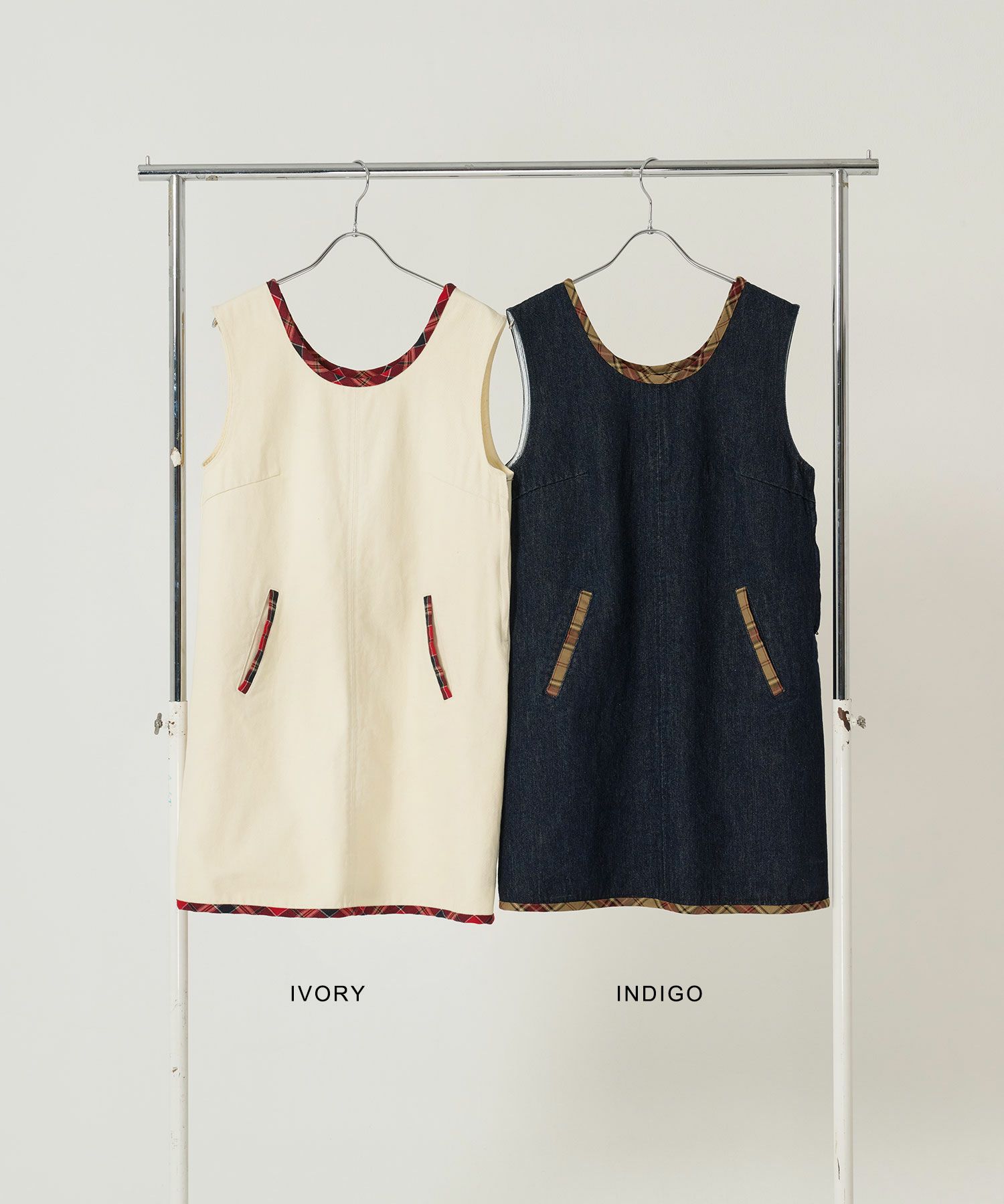 チェック/ジャンスカ/ワンピース