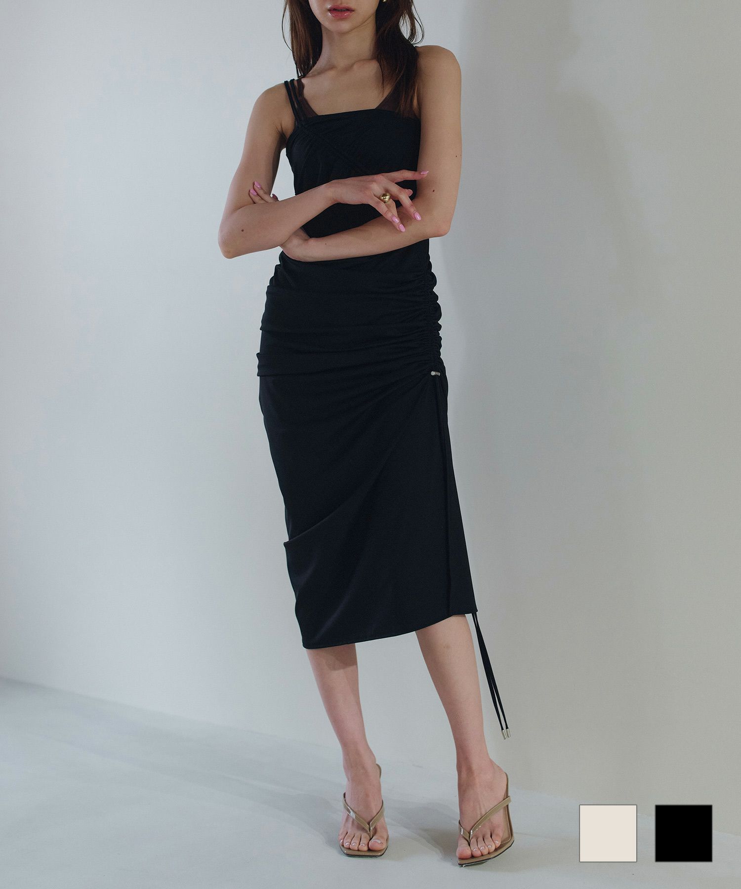 WATERSIDE & DAILYWEAR ワンショルダー ドロスト ワンピース KINO THE KEI 全2色｜ktk321-0087【1】