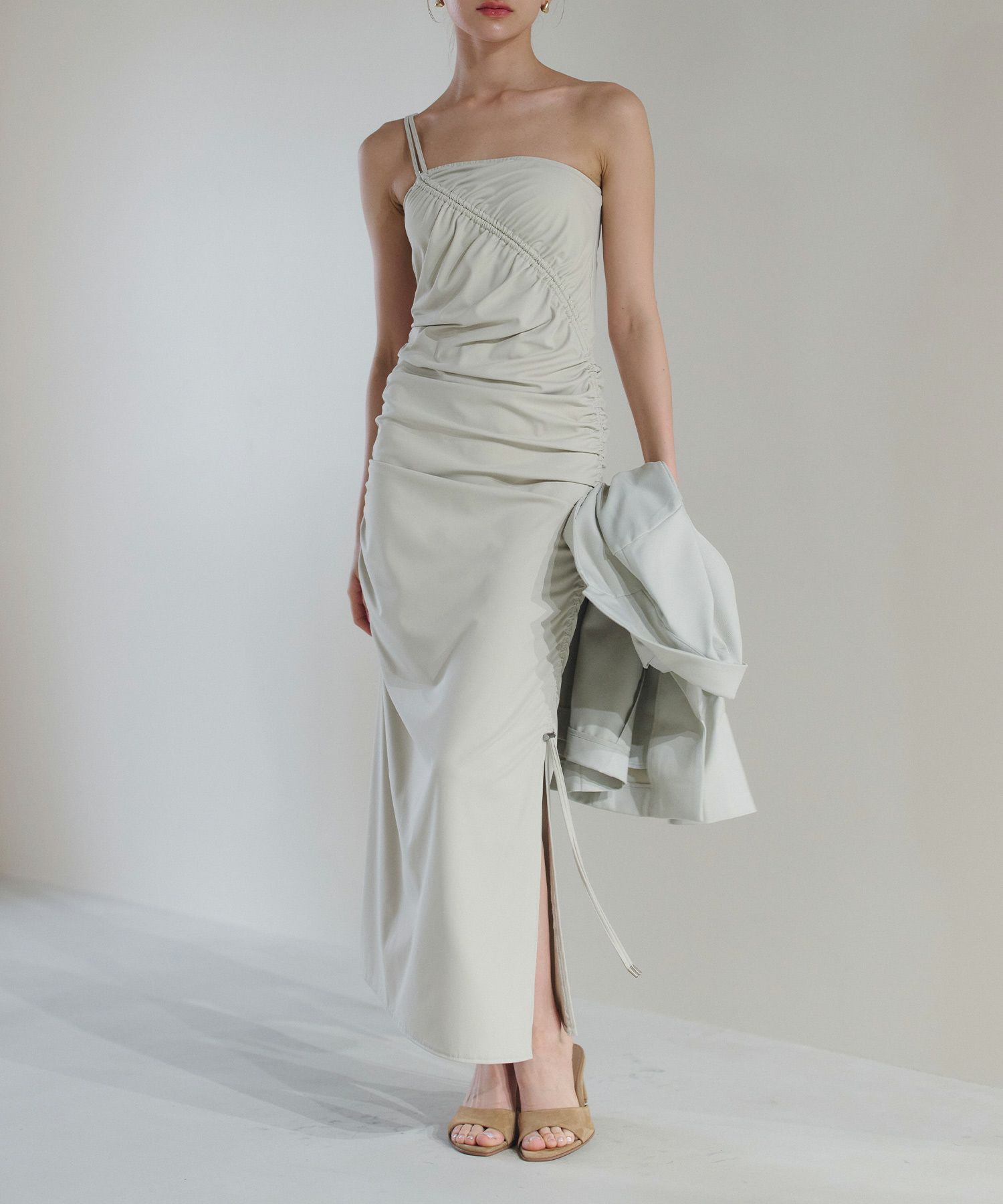 WATERSIDE & DAILYWEAR ワンショルダー ドロスト ワンピース KINO THE KEI 全2色｜ktk321-0087【1】