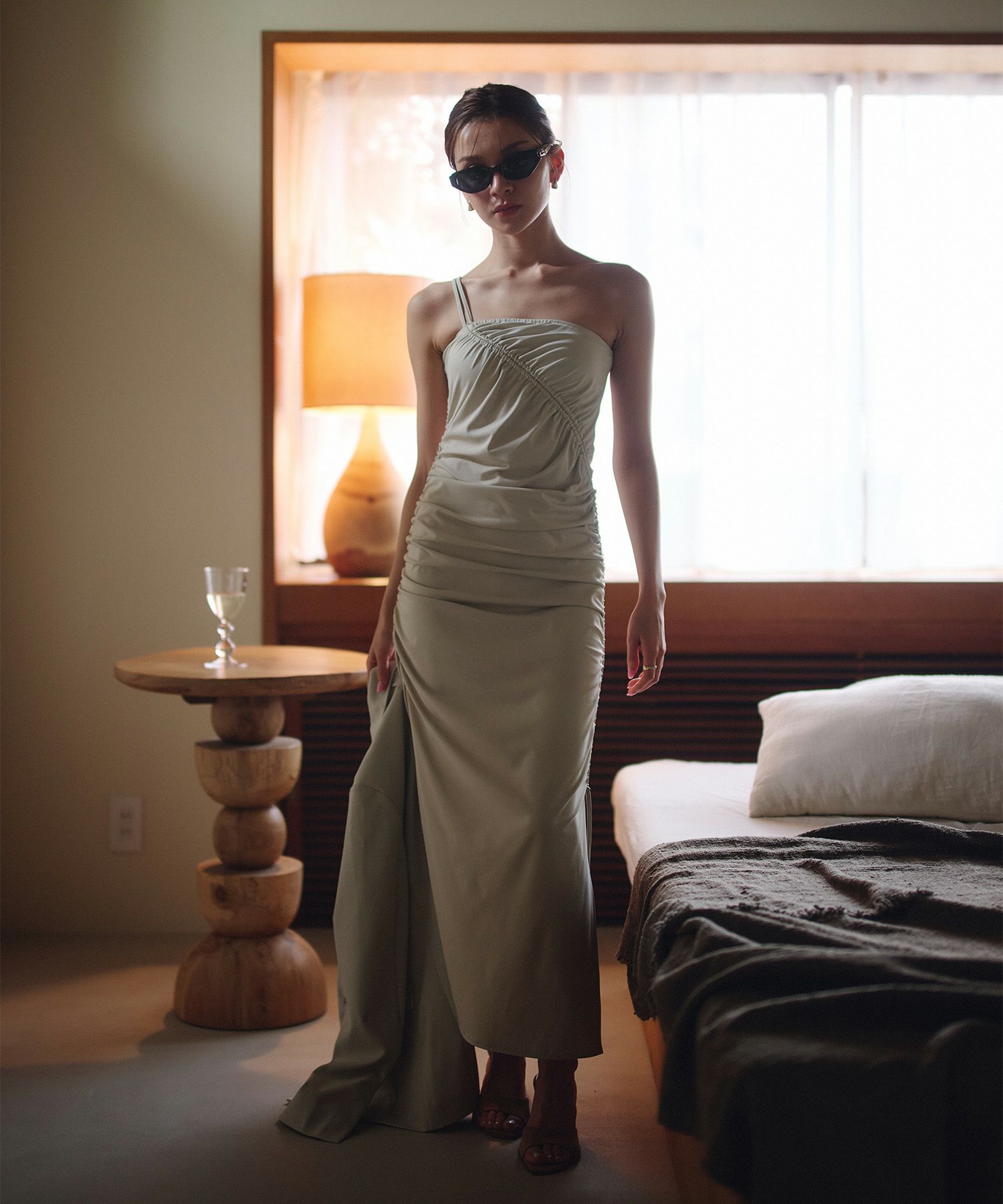 WATERSIDE & DAILYWEAR ワンショルダー ドロスト ワンピース KINO THE KEI 全2色｜ktk321-0087【1】