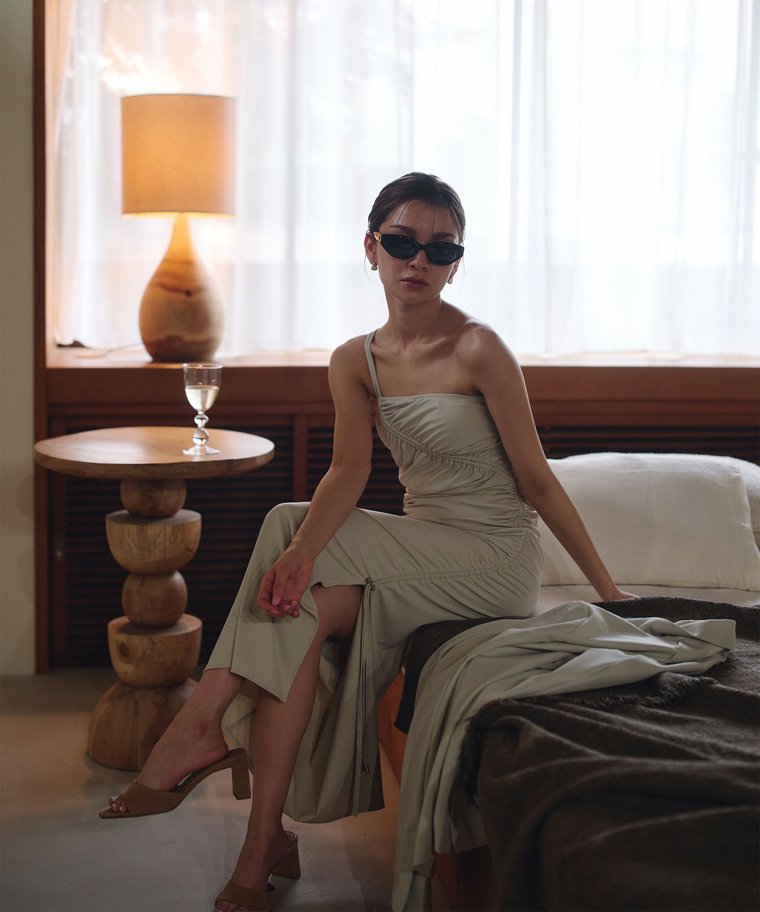 WATERSIDE & DAILYWEAR ワンショルダー ドロスト ワンピース KINO THE KEI 全2色｜ktk321-0087【1】