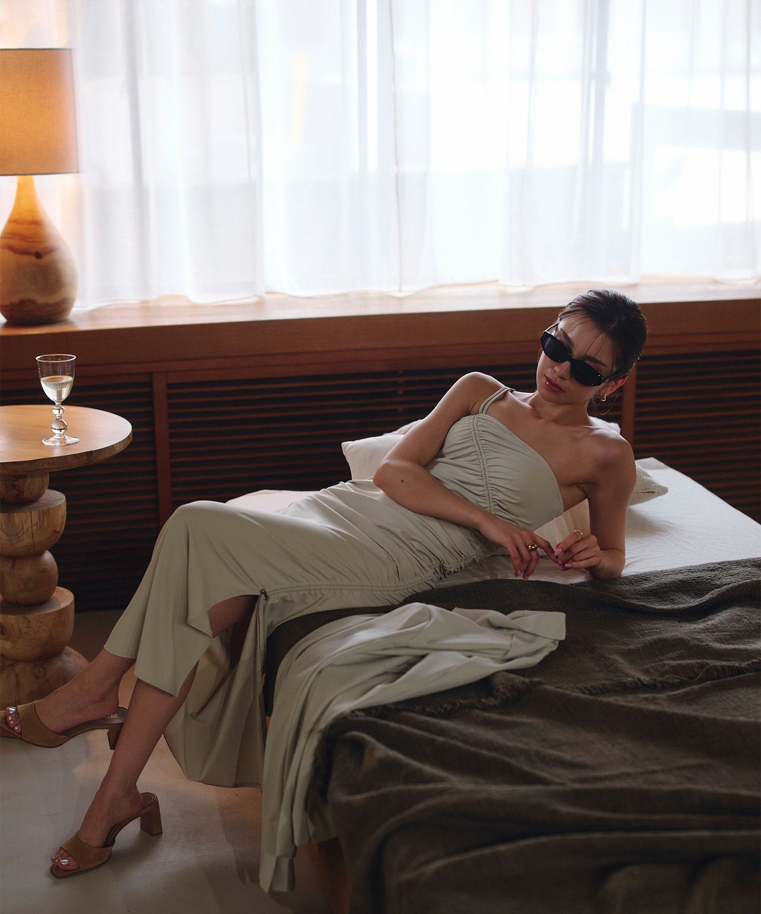 WATERSIDE & DAILYWEAR ワンショルダー ドロスト ワンピース KINO THE KEI 全2色｜ktk321-0087【1】