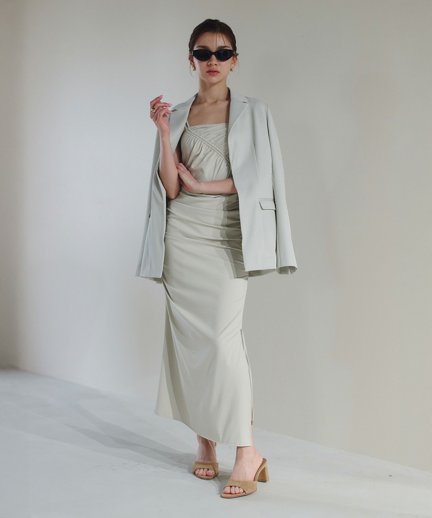 WATERSIDE & DAILYWEAR ワンショルダー ドロスト ワンピース KINO THE KEI 全2色｜ktk321-0087【1】