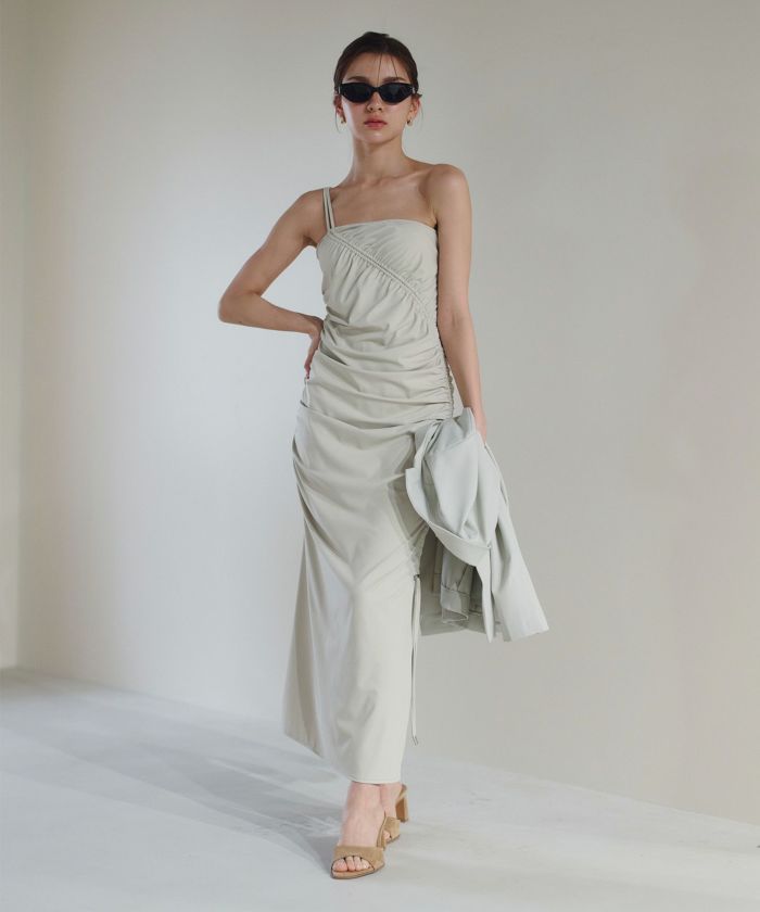 WATERSIDE & DAILYWEAR ワンショルダー ドロスト ワンピース KINO THE KEI 全2色｜ktk321-0087【1】
