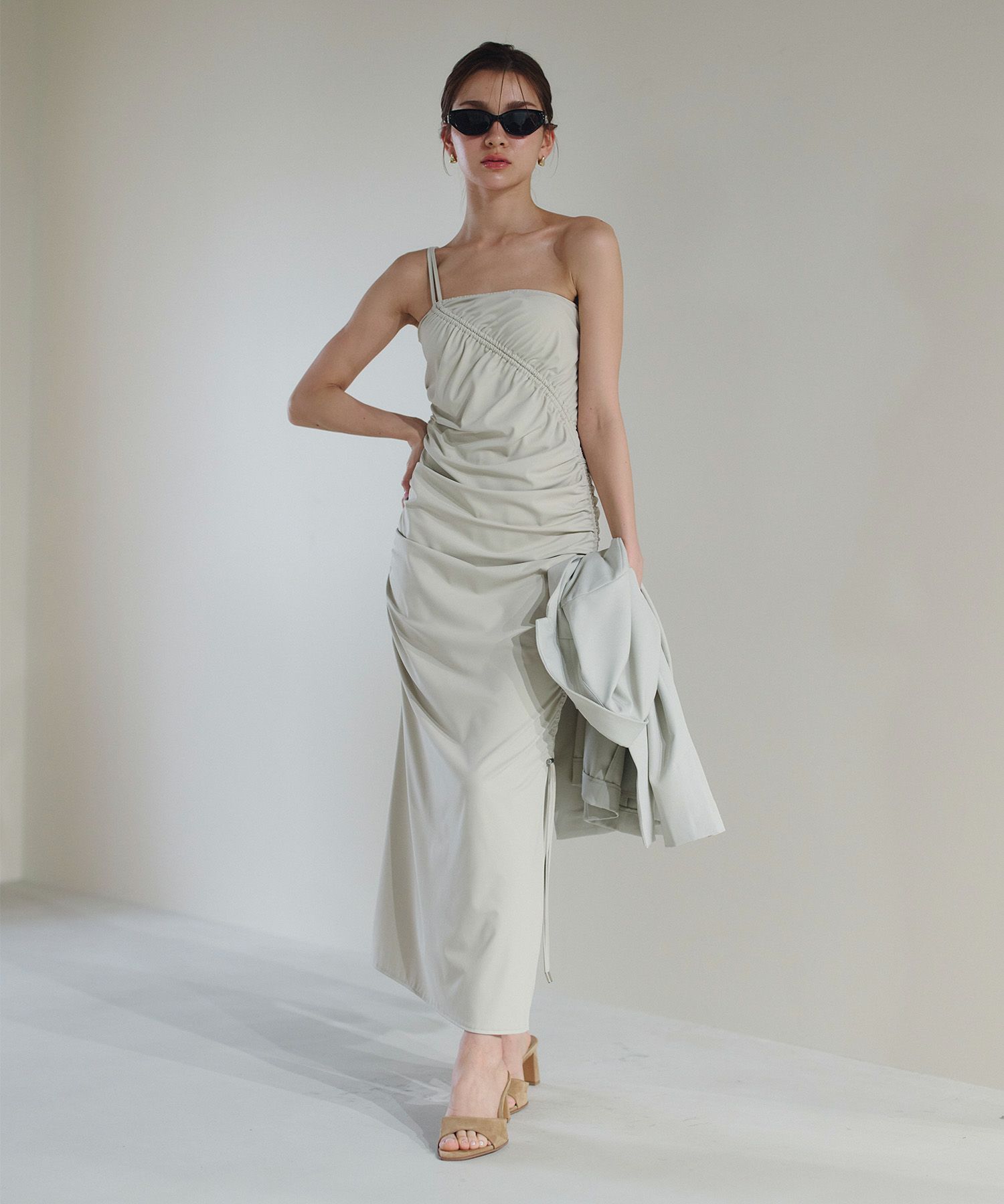 WATERSIDE & DAILYWEAR ワンショルダー ドロスト ワンピース KINO THE KEI 全2色｜ktk321-0087【1】