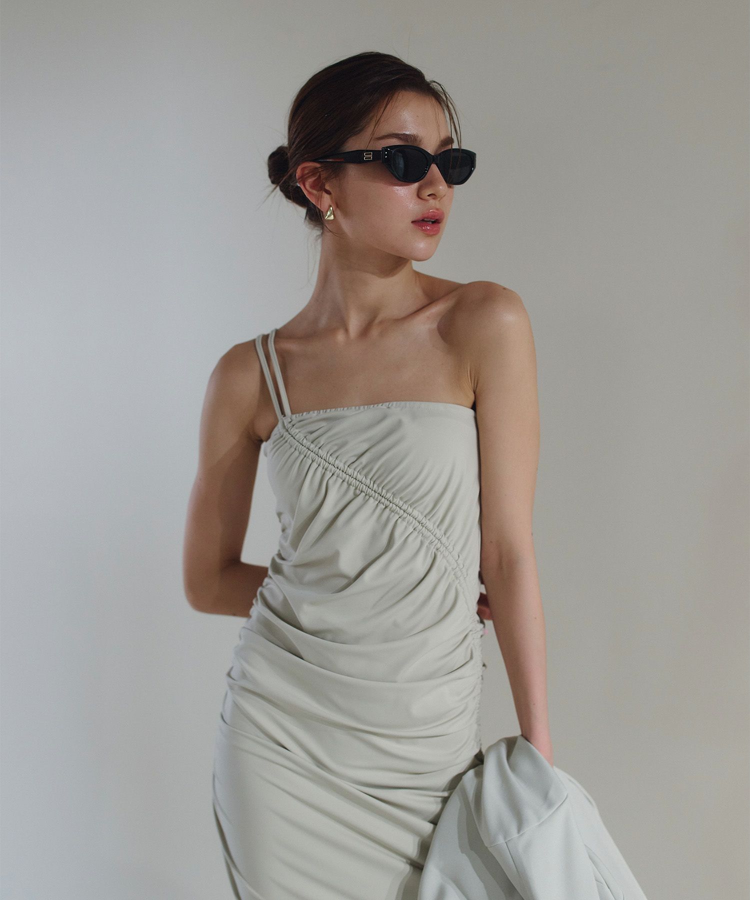 WATERSIDE & DAILYWEAR ワンショルダー ドロスト ワンピース KINO THE KEI 全2色｜ktk321-0087【1】