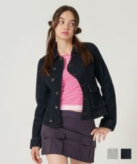 アシンメトリー/デニム/ジャケット