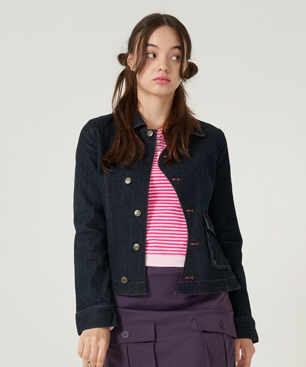 アシンメトリー/デニム/ジャケット