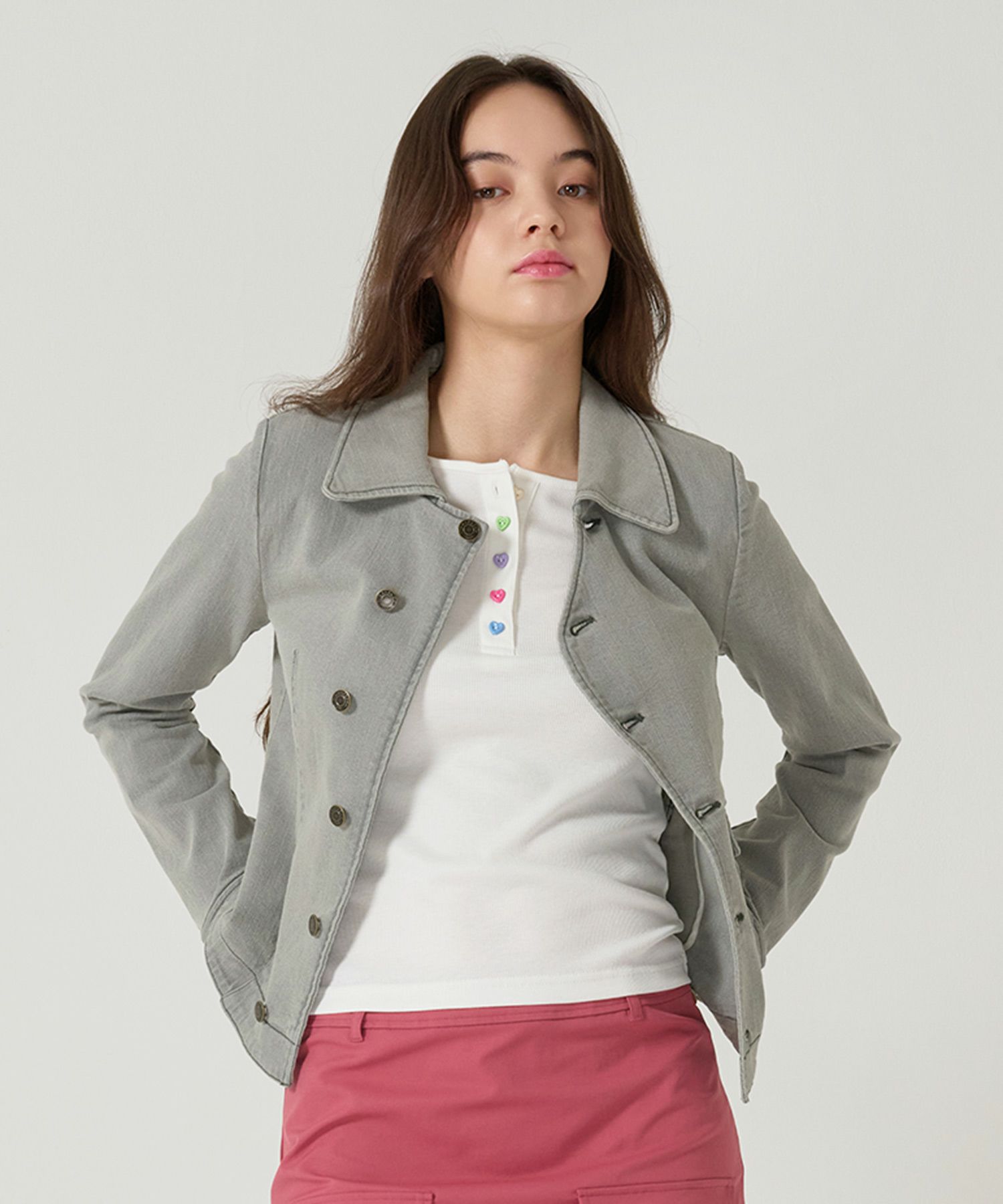 アシンメトリー/デニム/ジャケット