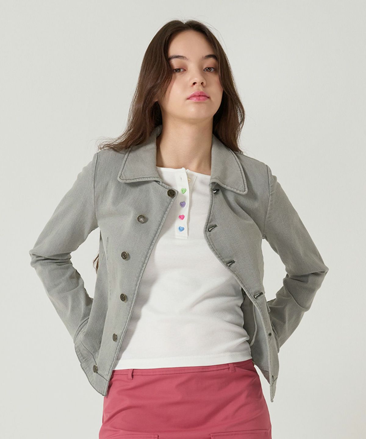 アシンメトリー/デニム/ジャケット