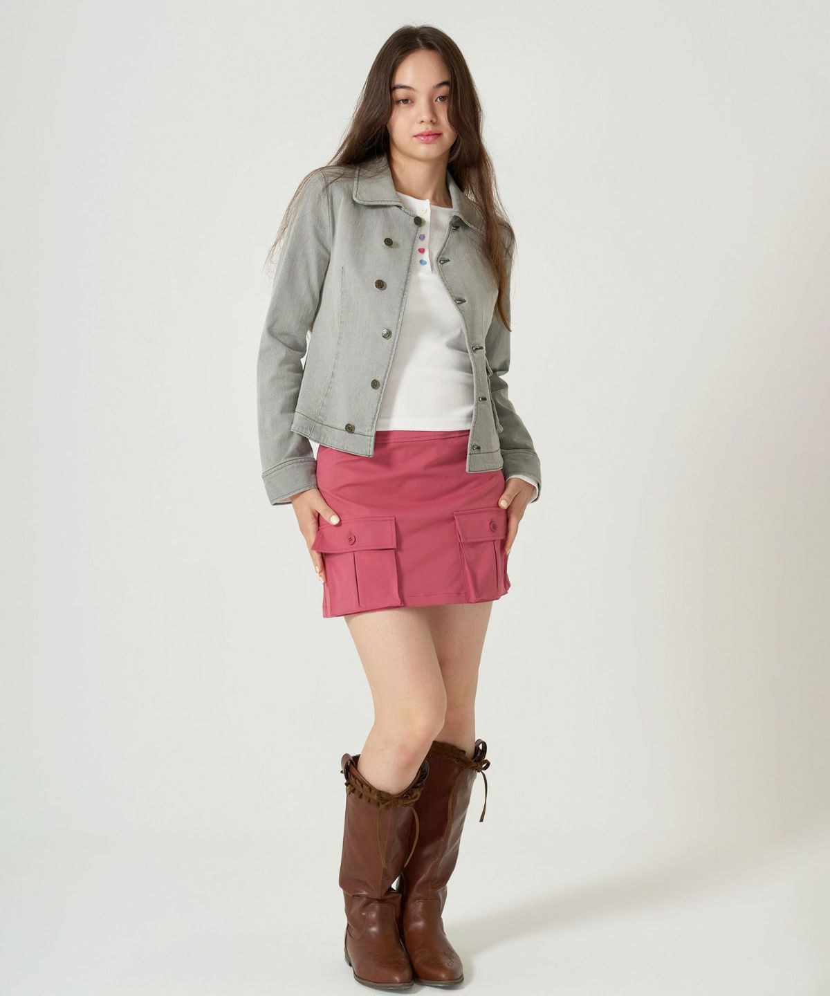 アシンメトリー/デニム/ジャケット