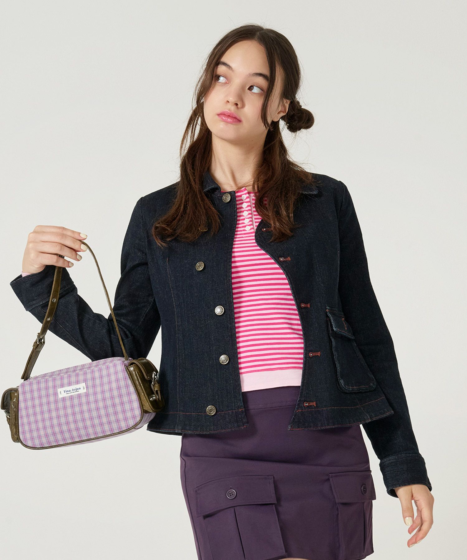 アシンメトリー/デニム/ジャケット