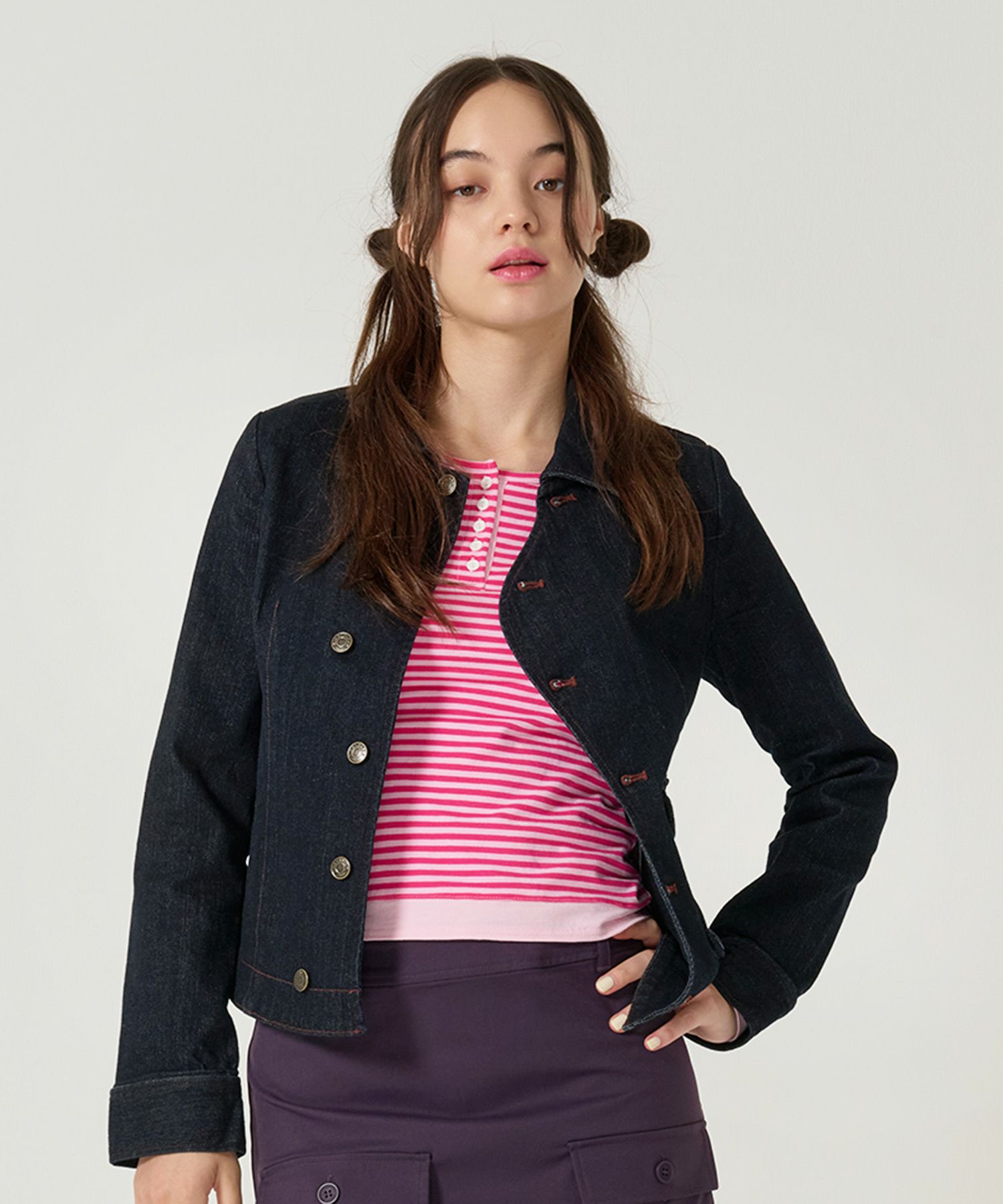 アシンメトリー/デニム/ジャケット