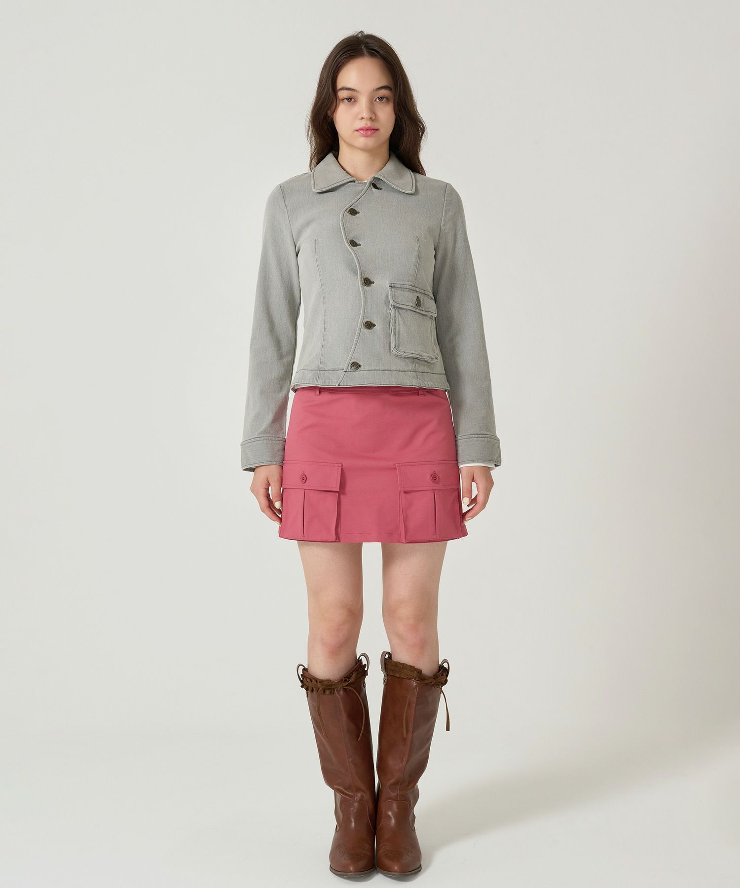 アシンメトリー/デニム/ジャケット