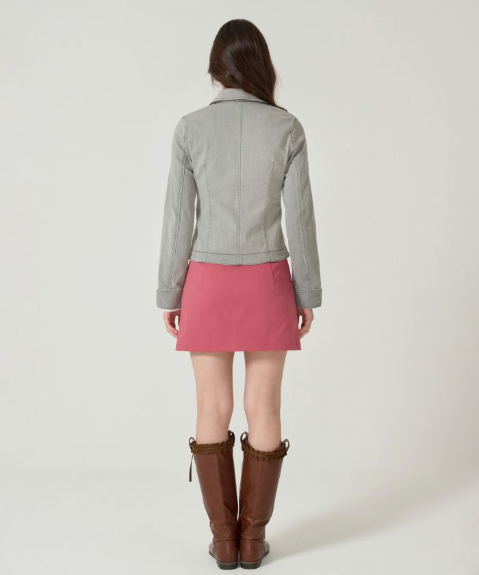 アシンメトリー デニム ジャケット TINA：JOJUN新品未使用 TINA：JOJUN デニムジャケット gジャン アシンメトリー デニム