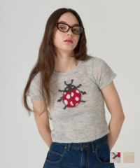 チビT/ニット/テントウムシ/グレー